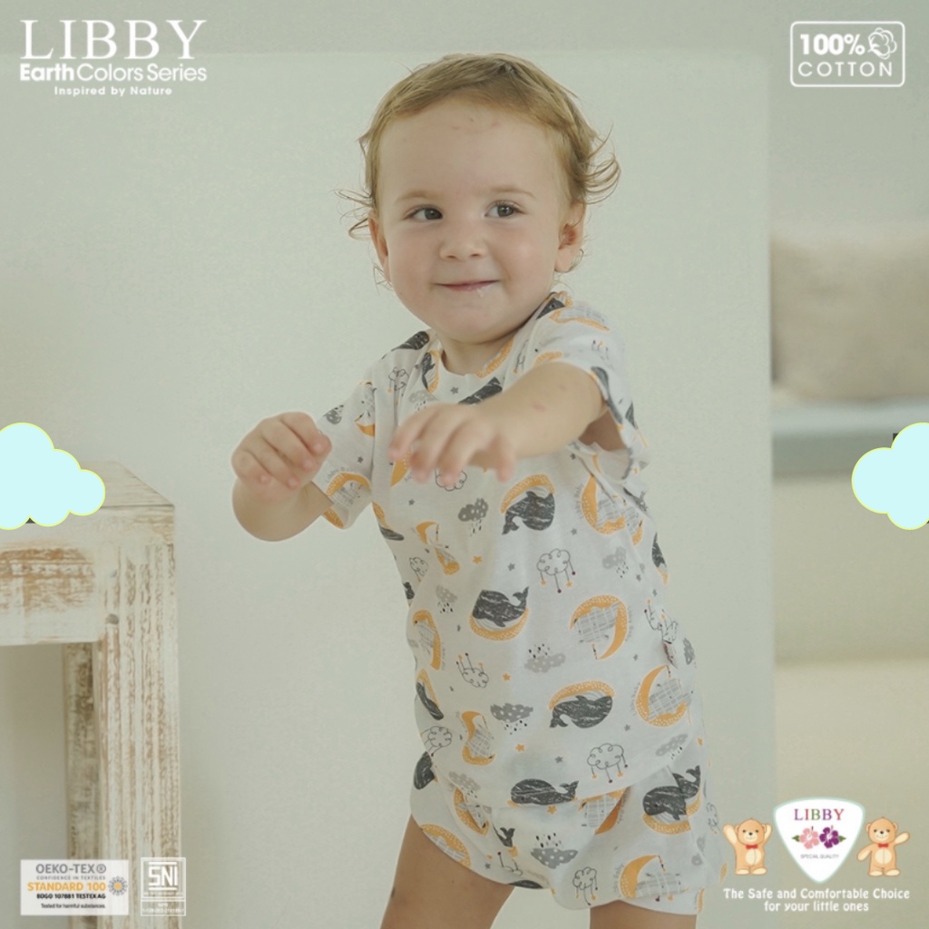 LIBBY Stelan Oblong Tipis Series Girl  / Boy Size Newborn dan S (1 Stel)
