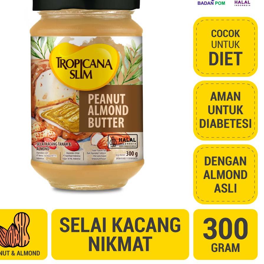 

Potongan spesialUu1U5 Tropicana Slim Peanut Almond Butter Spread Jam 300 gram – Selai Kacang Almond Nikmat Tanpa Gula Pasir