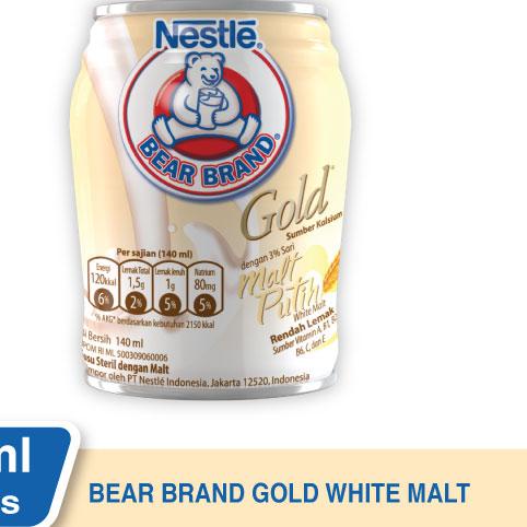 

♞ Bear Brand Gold Malt Putih 5 x 140 mL ♪
