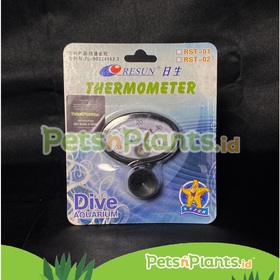 RESUN RST Thermometer Celup Pengukur Suhu Air Akuarium Aquarium Ikan