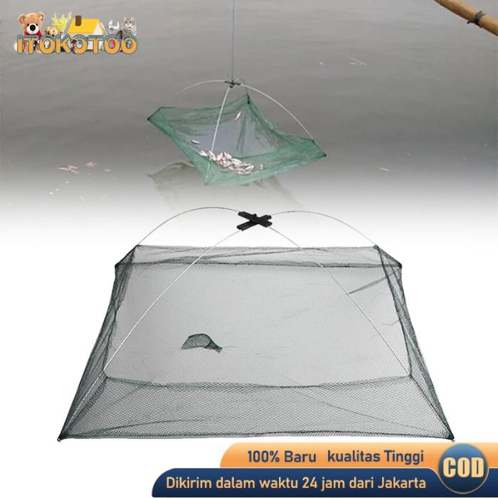Best Seller 80Cm Perangkap Udang Lipat Jala Ikan Kecil Perangkap Ikan Bubu Payung