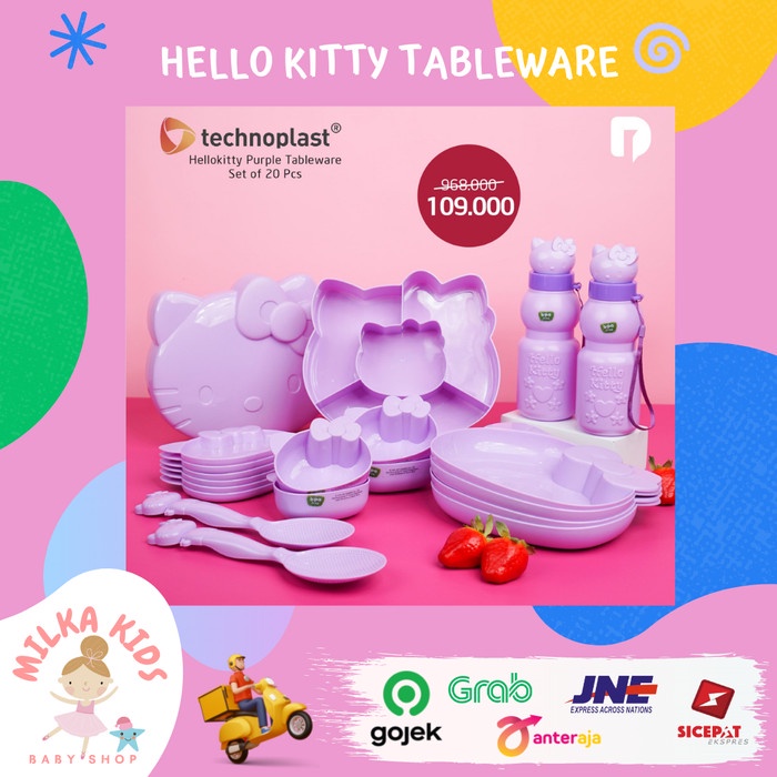 Technoplast Hello Kitty Tableware Set of 20 Pcs