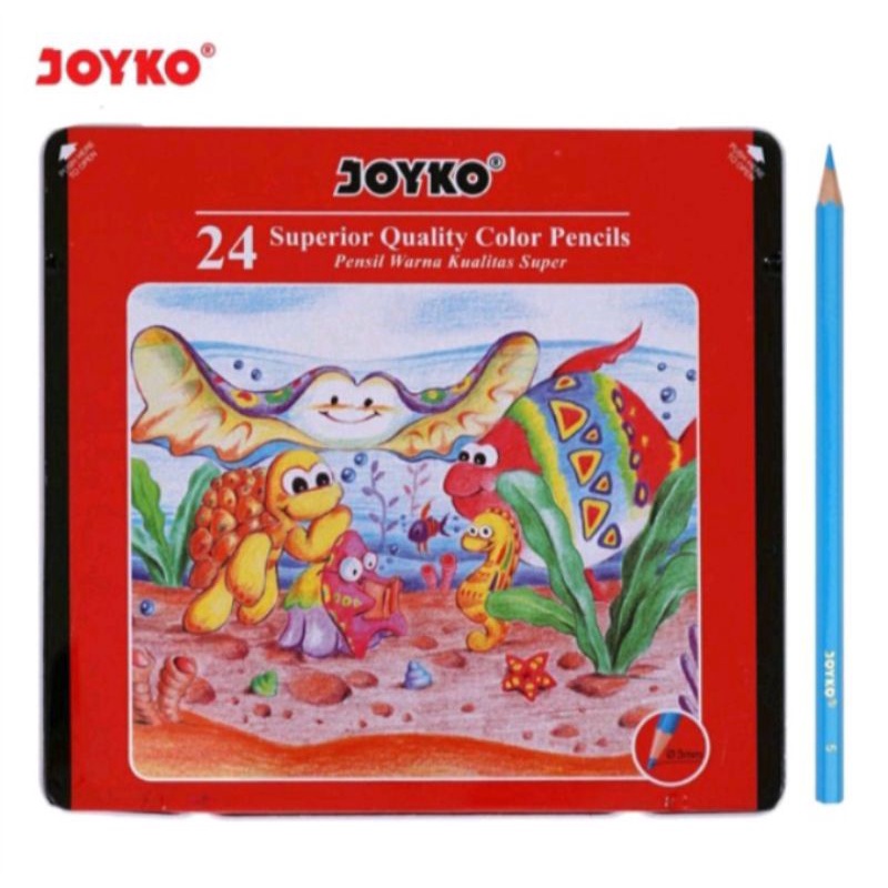 

Pensil Warna Joyko CP-24TC 24 Warna Kemasan Kaleng