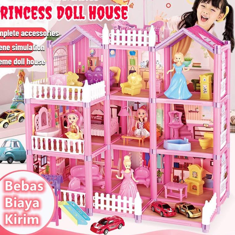 MURAH MERIAH 4 Lantai Mainan Rumah Rumahan Anak Perempuan Lengkap Dengan Perabot Rumah / The Princes