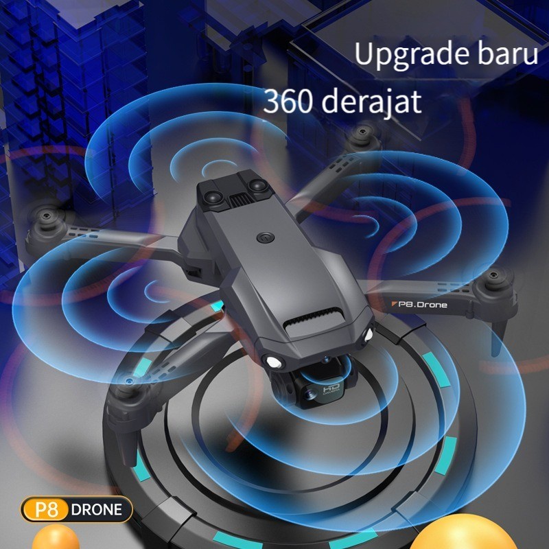2022 Drone p8 Pro Dengan Kamera HD Drone WiFi FPV Dual Kamera Drone 4K Kamera HD Posisi Visual P8 Drone 4k Dual Camera 2.4G Wifi Optical FLow Anti Nabrak Quadcopter