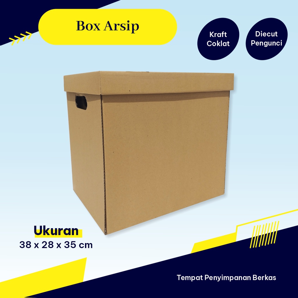 

BOX ARSIP/BOX DOKUMEN 35 X 28 X 35 cm - BISA CUSTOM LOGO/DESAIN