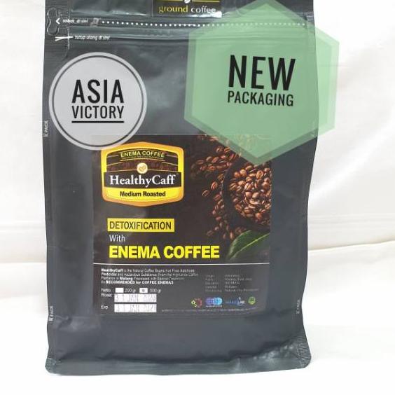 

♥ HealthyCaff 500gr Medium Roasted Healthy Caff Kopi Organik Enema ➨