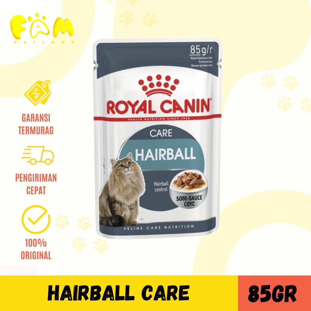 Royal Canin Hairball Care Makanan Kucing Dewasa Wet 85gr