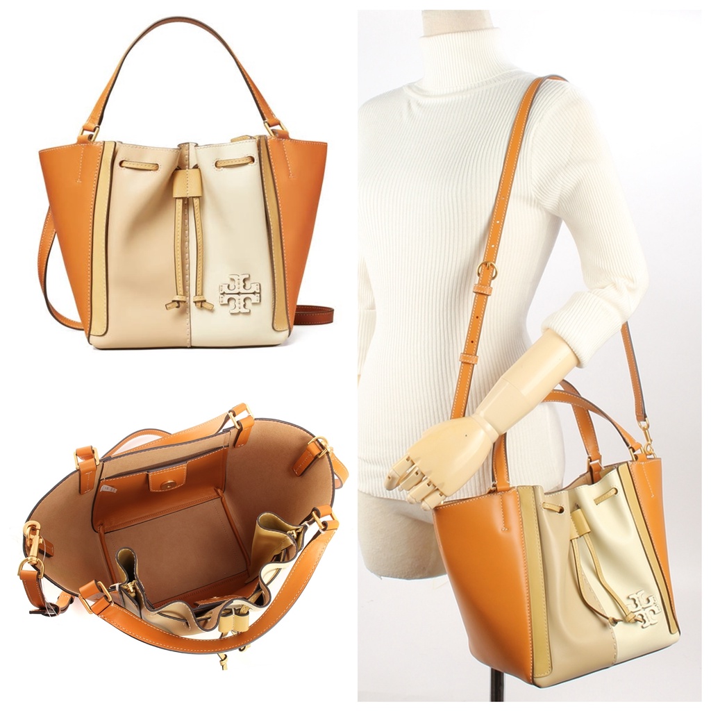 Tas TB Mcgraw Colorblock Mini Drawstring Satchel Squash sz 16x15x6cm