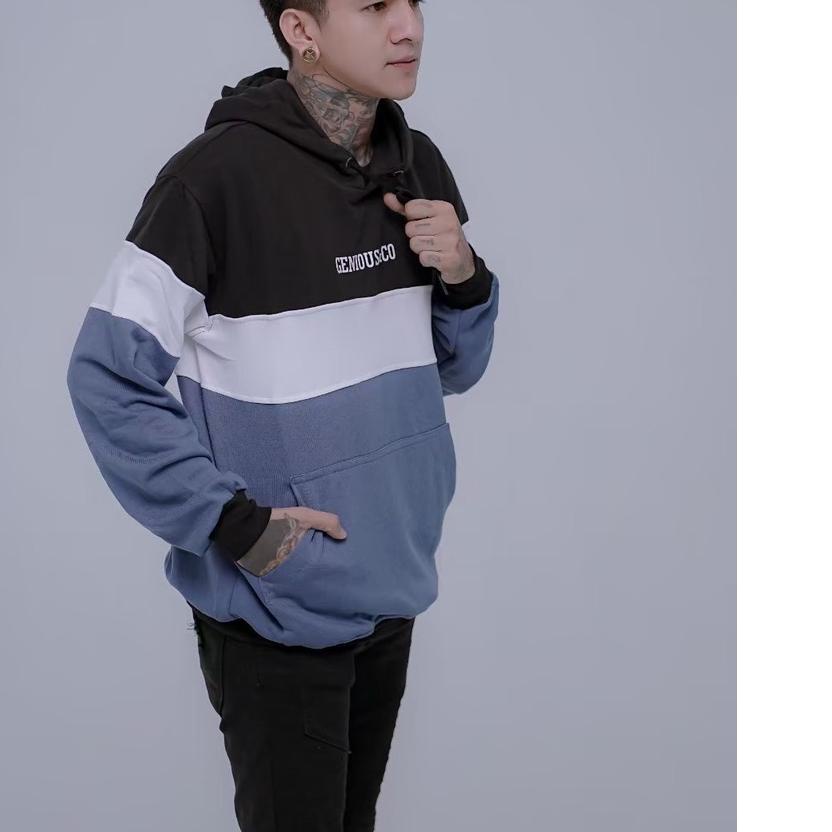 ♣ Jaket Hoodie Motif Sablon Kain Katun Fleece ✰