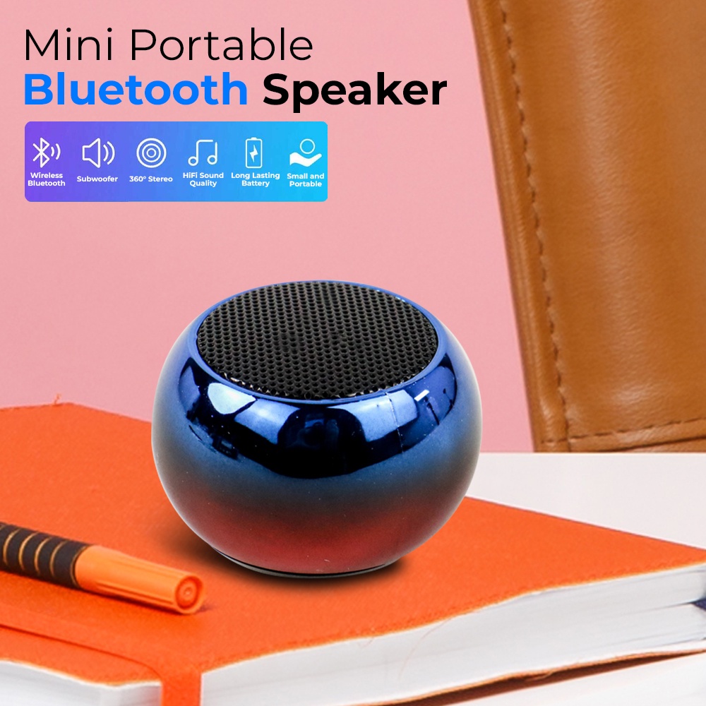 Mini Portable Bluetooth Active Speaker Wireless HiFi - Q107 - Blue