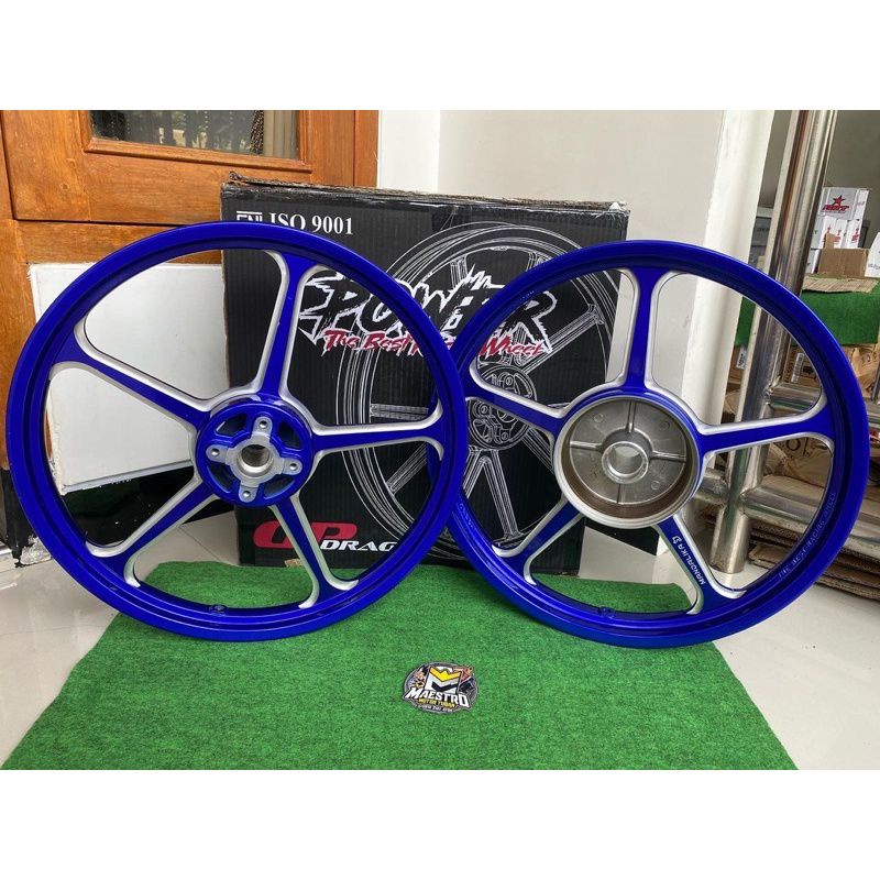 VELG POWER MANDALIKA TROMOL KECIL JUPITER MODEL ENKEI WARNA BIRU