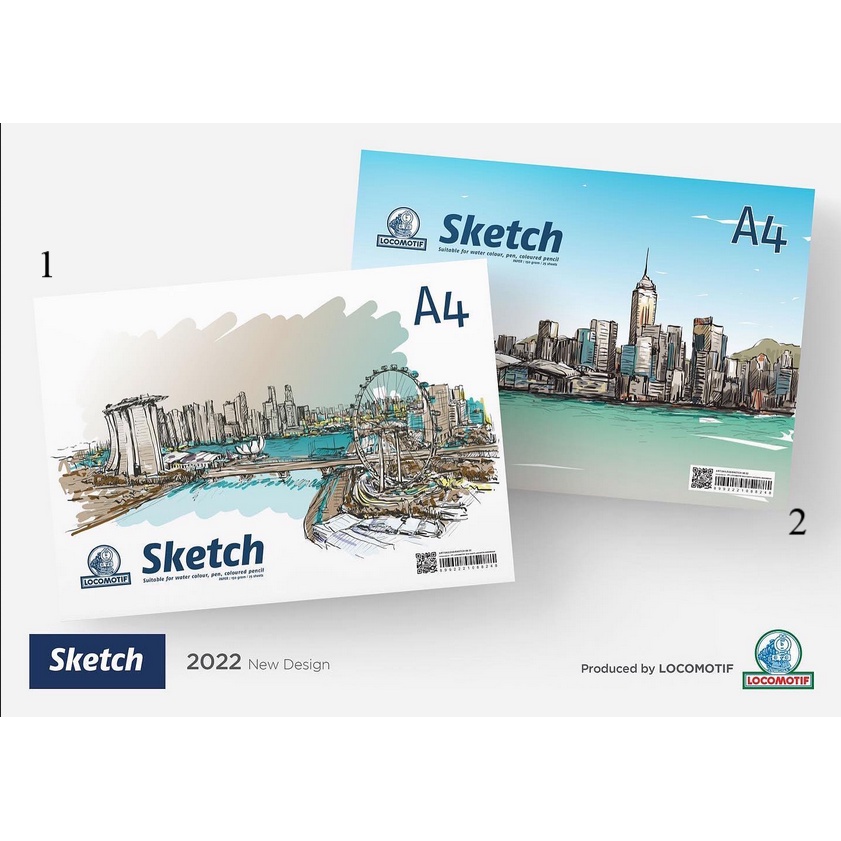 

Sketchbook Locomotif A4 & A5 Buku Sketsa Lukis Tahan untuk WaterColour Karna Kertas Tebal