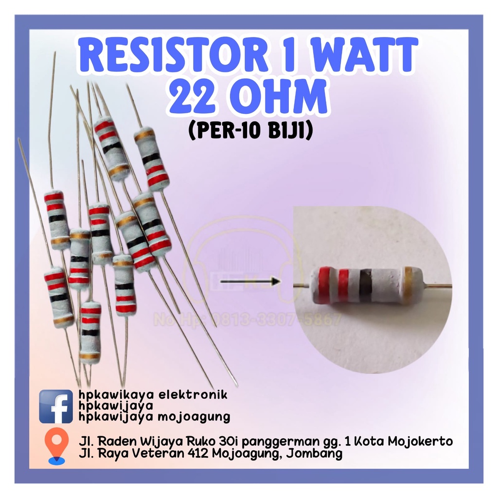 ( 40PCS ) RESISTOR 1 WATT 22 OHM 1watt 22ohm R 1 watt 22 ohm