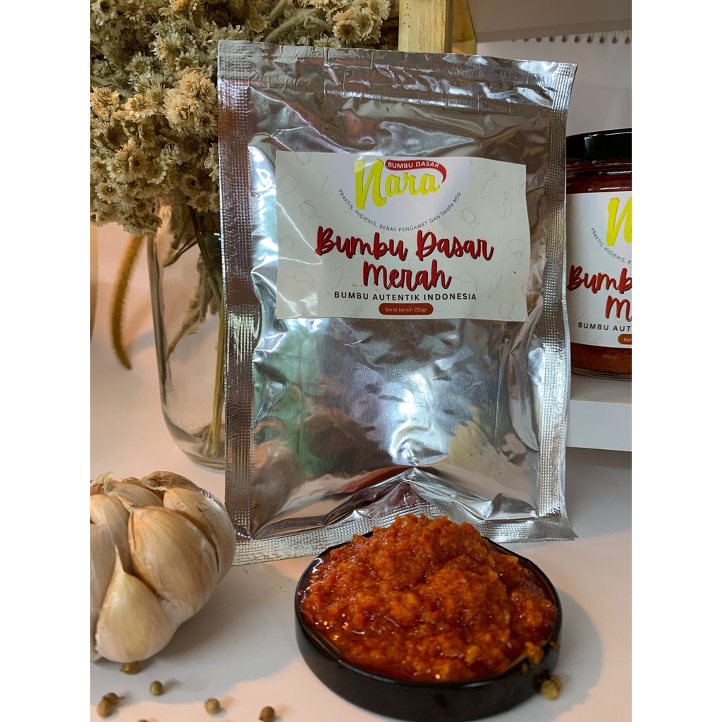 

Bumbu Dasar Merah 150 gr - RumahNara.id | Sachet | Saset | Refill ~ Bumbu Masak Instan - Praktis, Higienis, No MSG, Bisa untuk MP-ASI, 100% HALAL