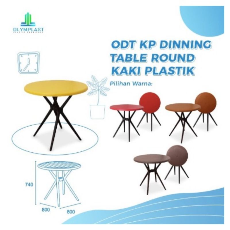 OLYMPLAST MEJA SANTAI ODT ROUND KP