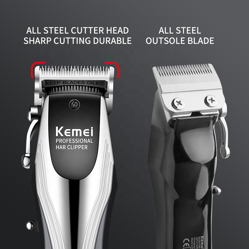 Clipper Kemei KM 2619 Alat Cukur Professional Pemangkas Rambut Isi Ulang Cas | Kemei KM-2619 Alat Cukur Rambut Profesional Tanpa Kabel Rechargeable Adjustable Dengan Layar LCD | Mesin Pencukur Rambut Tanpa Kabel | FMS
