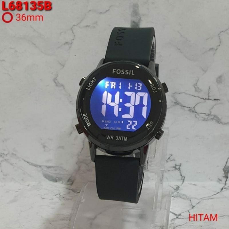 Jam Tangan Fossl Digital Tahan Air Rubber Fashion Pria Wanita Bisa COD