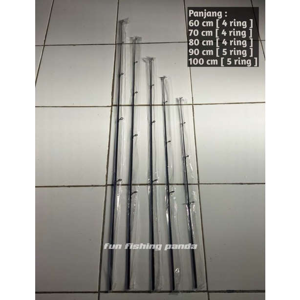 Ujung joran pancing Sambung atas joran pancing bahan fiber solid (cowok)