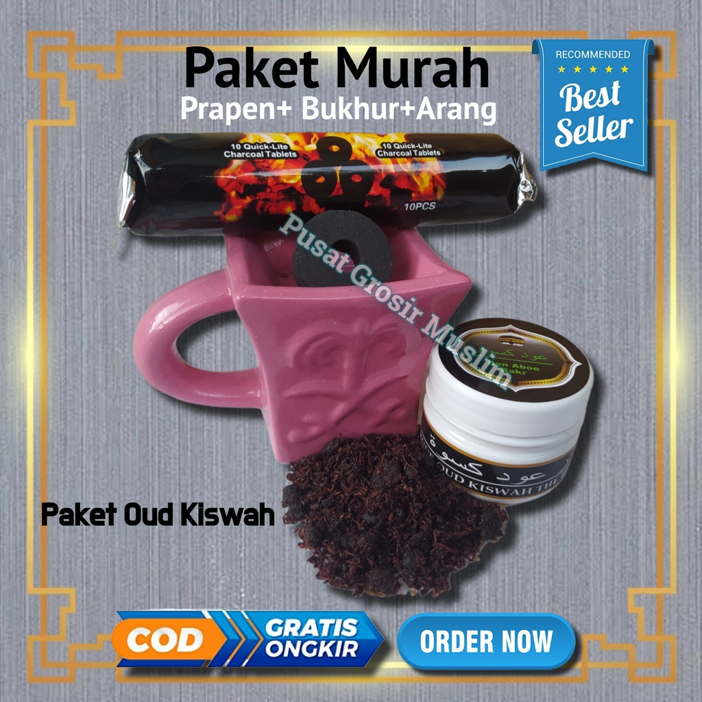 Paket Buhur Ekonomis Prapen Mini Series Pink dan Arang Briket Ben Aboe Bakr Jufri