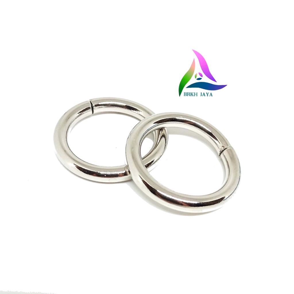 RING O BULAT BESI UKURAN 2.5 CM TEBAL NIKEL