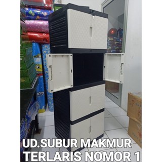 Lemari Plastik Lemari Pakaian Napolly Laci Serbaguna Hello Susun 4