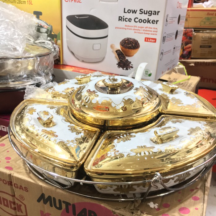 Terlaris Warm [Promo] Prasmanan Set Emas Gold Tempat Makan Seperti Vicenza Pack Aman