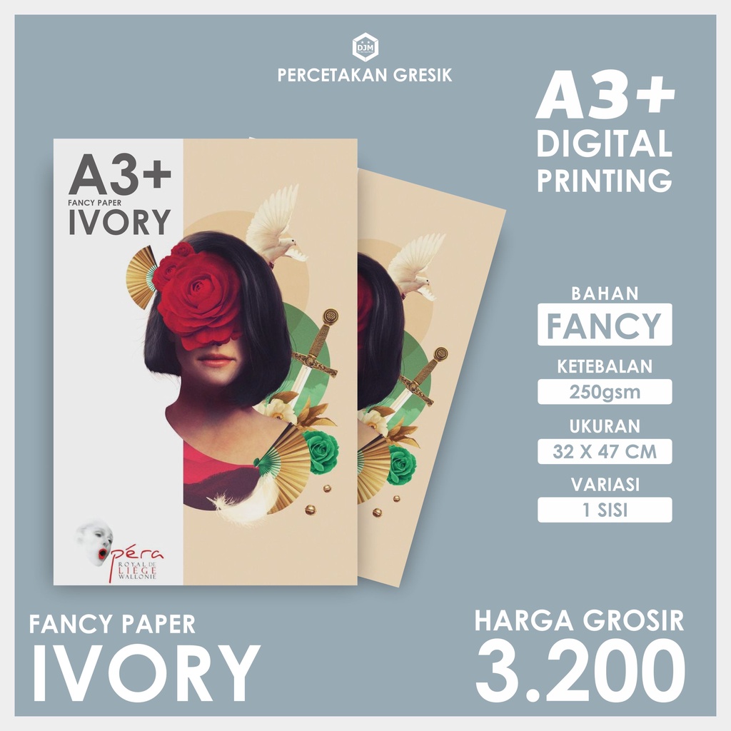 

CETAK FANCY PAPER IVORY DIGITAL PRINTING A3+ [HARGA GROSIR & RESELLER