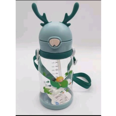 Botol Minum Anak Karakter Deer - Botol Air Minum Bertali 550ml H835