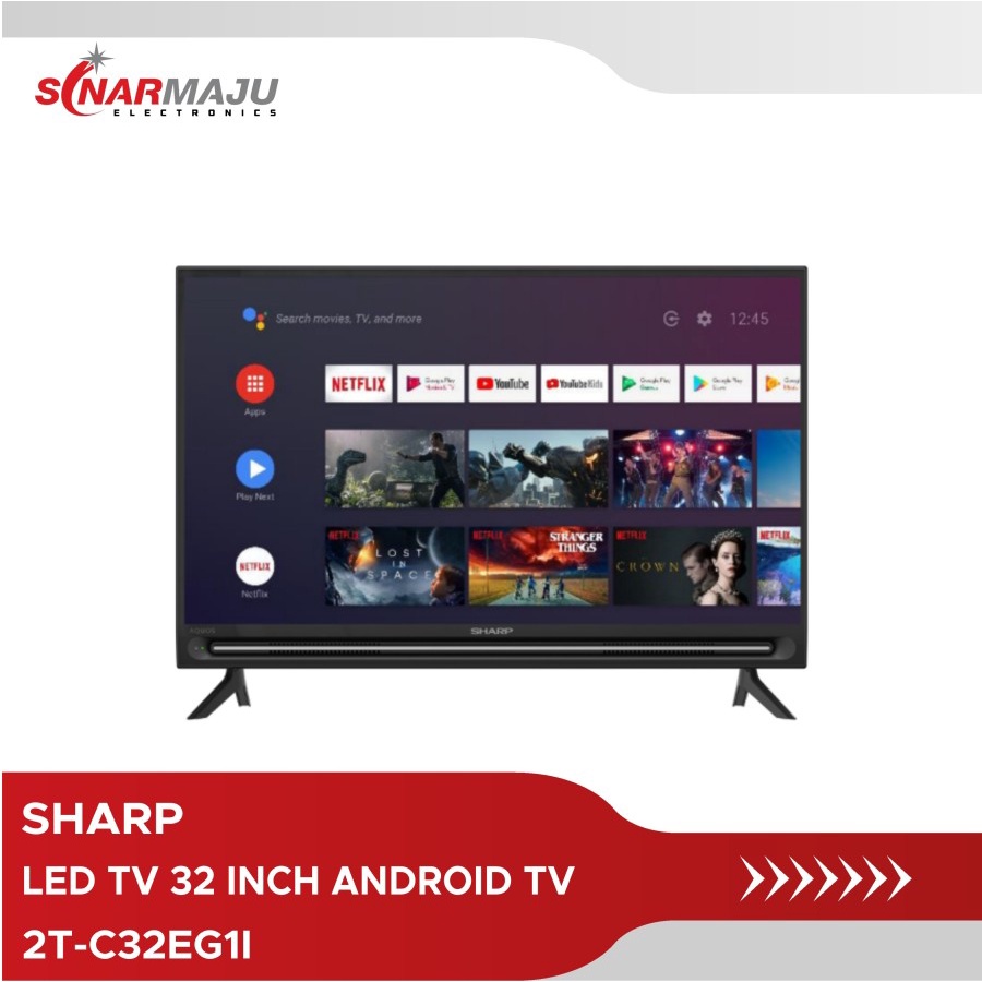 LED TV SHARP ANDROID TV 2TC32EG1 FHD 32 inch 2T-C32EG1i with Google Assistant