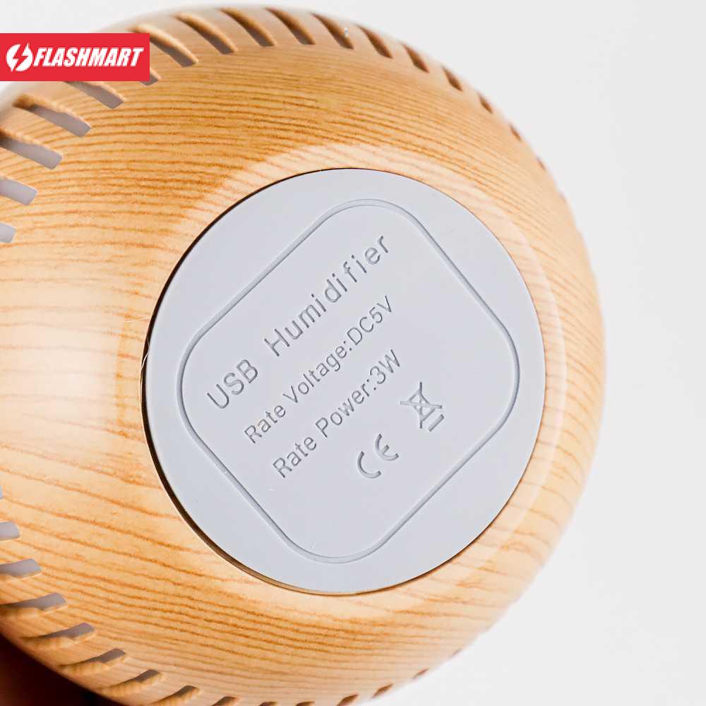 Flashmart Air Humidifier Ultrasonic Aromatherapy Wood 130ml - KJR12