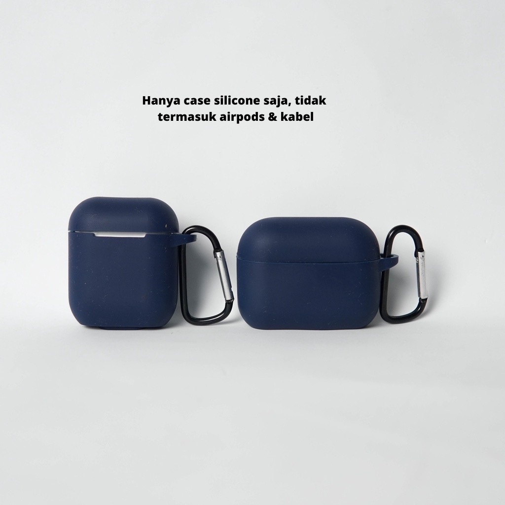 Silicone Case Untuk AirPods Gen 1 2 AirPods Pro with Hook Softcase Rubber Pouch dengan Kaitan / Cantolan