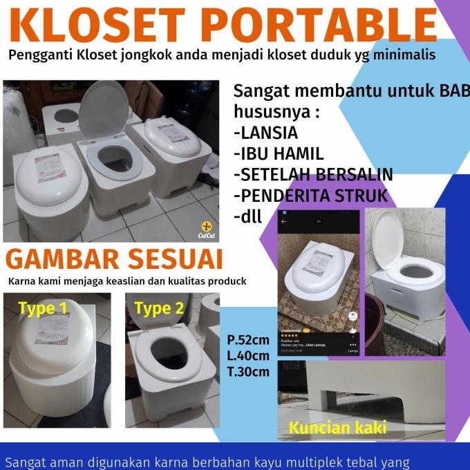 CLOSET DUDUK PORTABLE DEWASA l KURSI DUDUK PORTABLE l TOILET PORTABLE