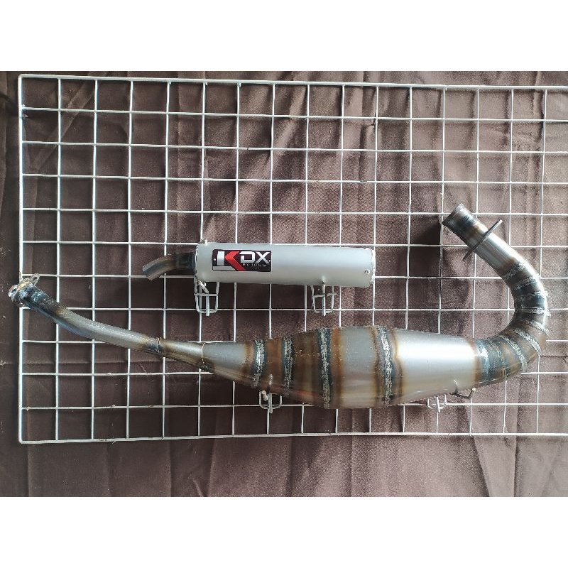Knalpot Ninja R RR SS perut 39/40 garing kemrincing plat KDX
