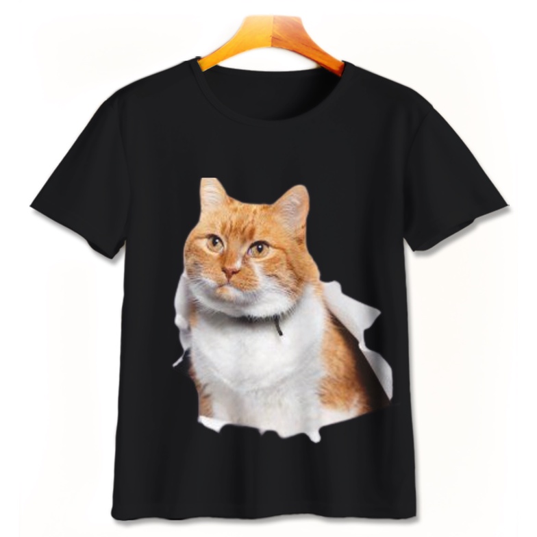 Kaos 3D Anak | Baju Printing | Kaos 3D - Baju Gambar Binatang / Hewan Kucing Lucu Cat Lovers V11 Sti