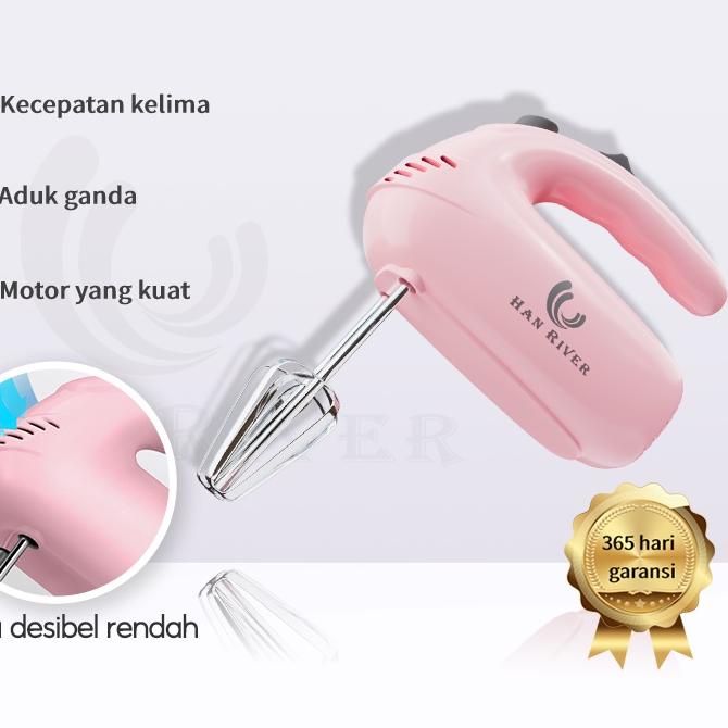 ☉ HAN RIVER HRDDQ-008 Han Mixer 5 Kecepatan - Macaroon Pink ➲