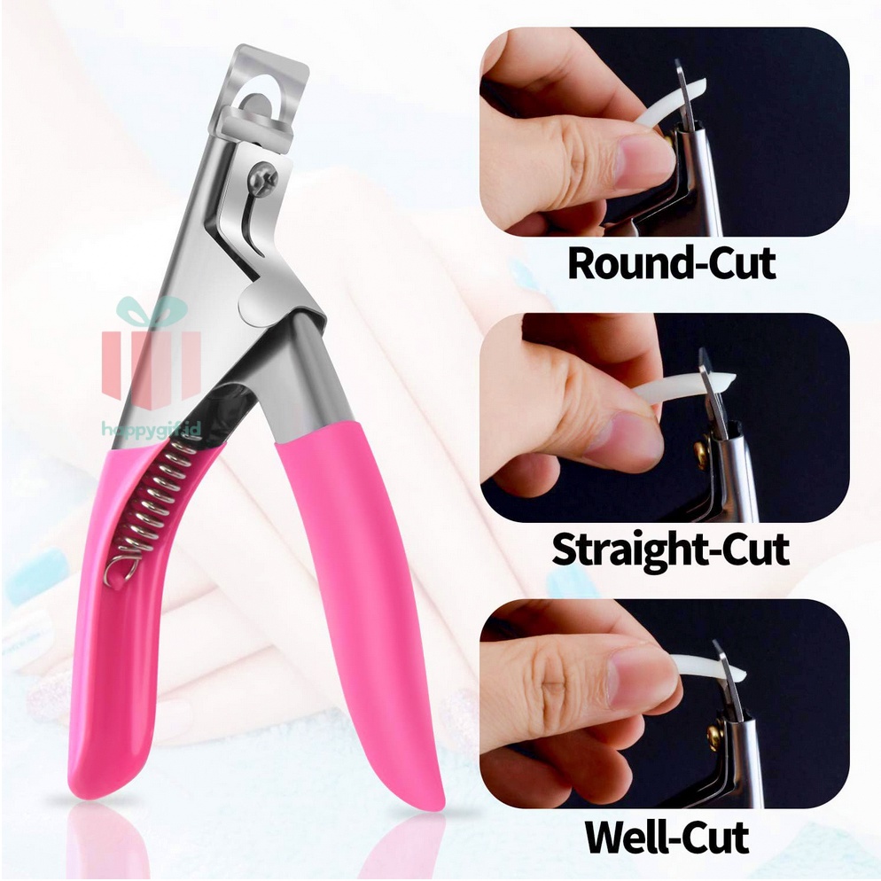 Nail Extension Cutter / Gunting Kuku Palsu Manicure nail Edge Cutter Clipper Stainless steel KU054