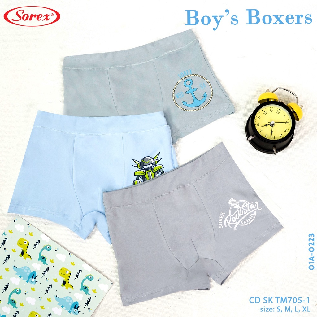 SOREX KIDS BOY BANYAK MOTIF SK TM 703 752 704 705 GM 604 652 - CD CELANA DALAM BOXER ANAK LAKI LAKI CBKS