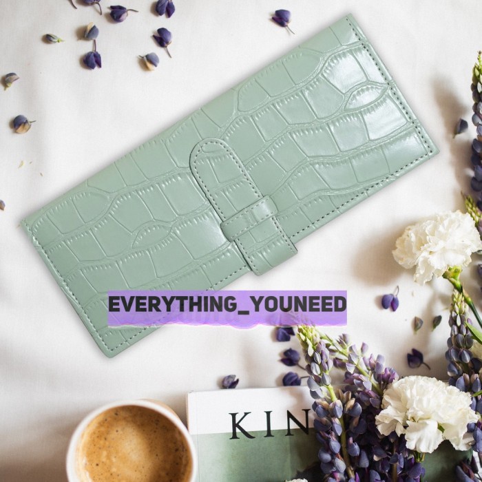 dompet panjang wanita Wallet Tabungan Celengan Bulanan Mingguan Hijau F5V2 lucu bisa cod best seller
