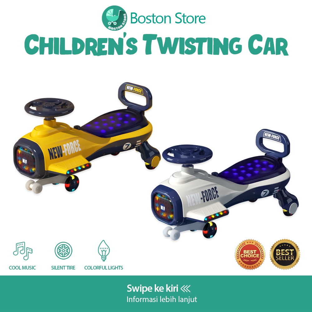 Mainan Mobil Anak Dorong Skuter Mainan Mobil Cowok Lampu LED+Musik / Mobil dorong Led / Mobil Dorong