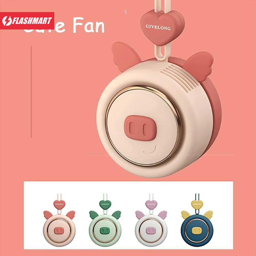 Flashmart Kipas Angin Kalung Fan Lanyard Model Cute Pig - GL101