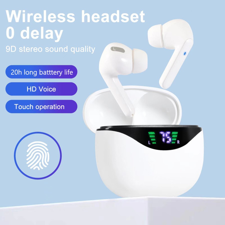 Headset Bluetooth TWS S30 Wireless Digital LED v5.0