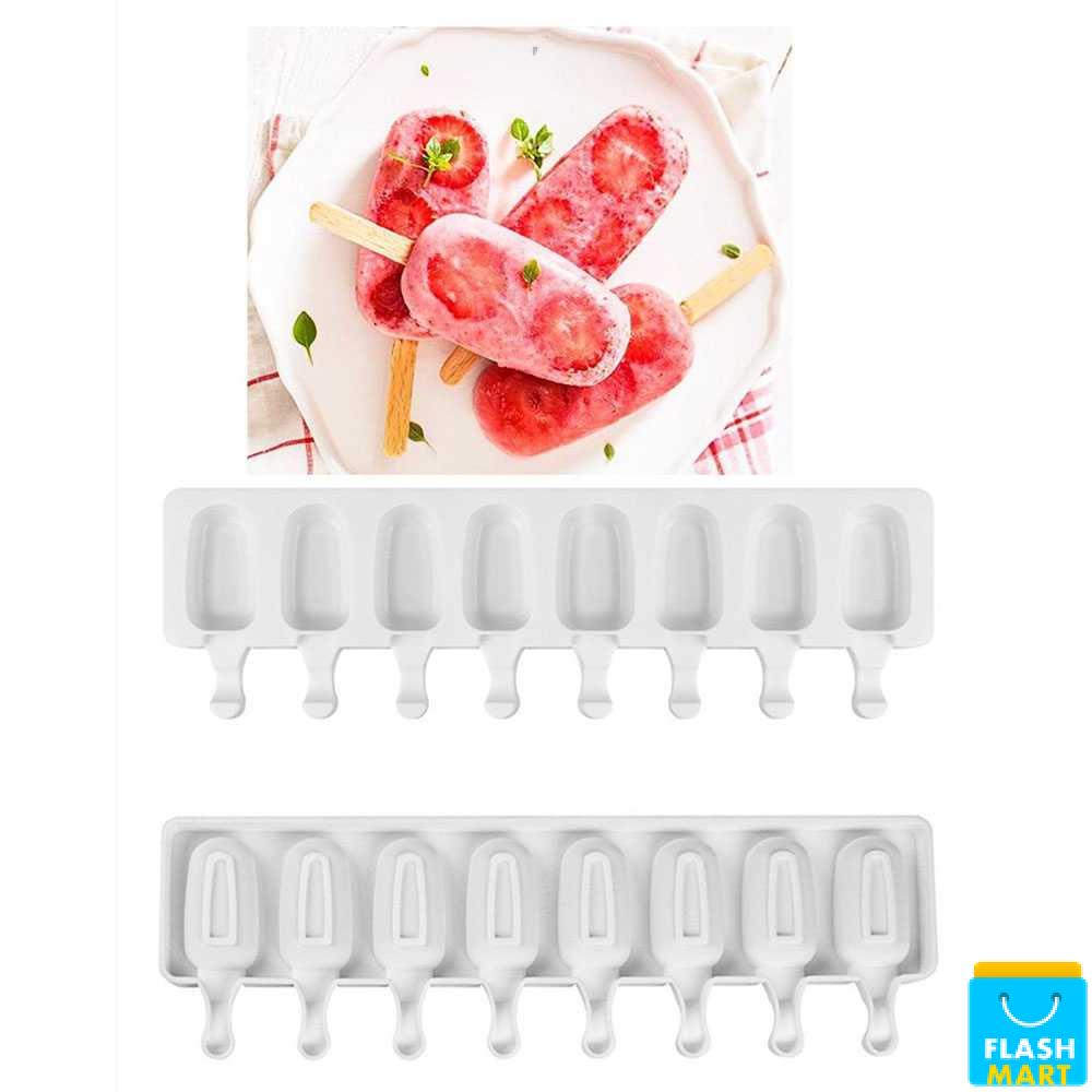 Flashmart Cetakan Es Krim 8 Hole with Popsicle Sticks - JS282
