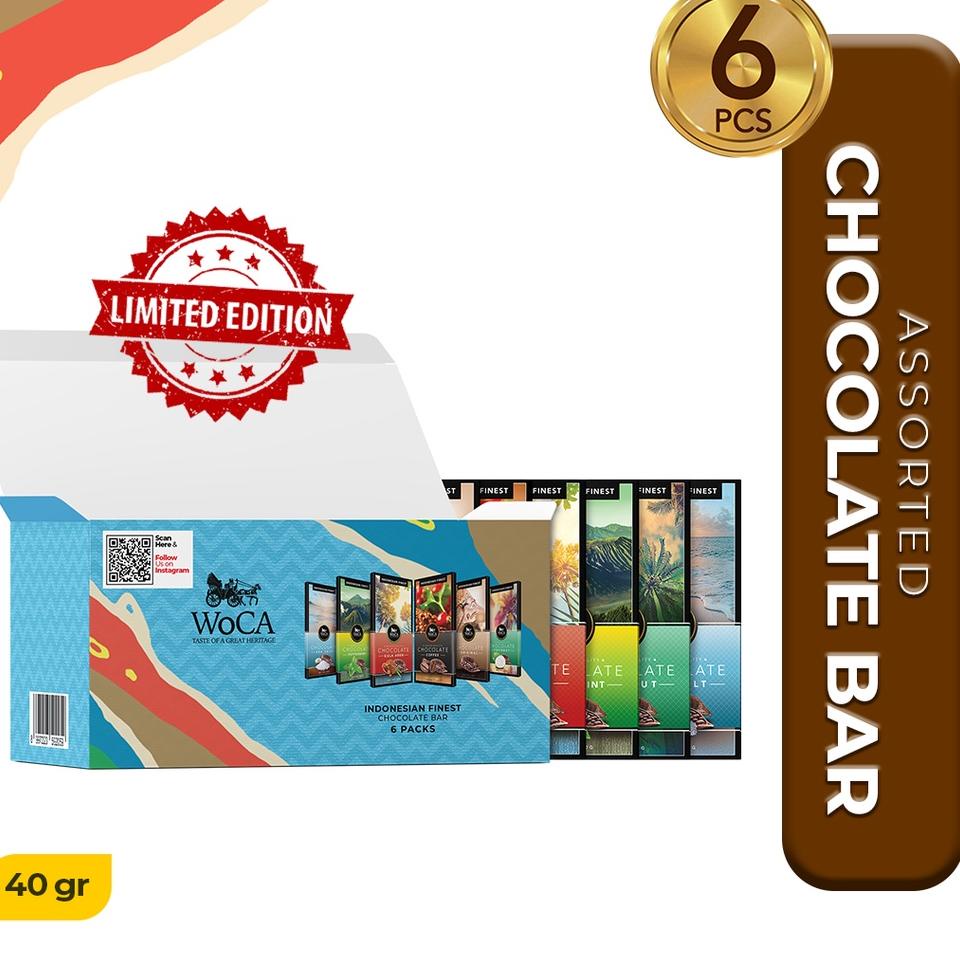 

✧ WoCA Cokelat Mix Assorted Premium Chocolate Bar 6x40 gram ✼
