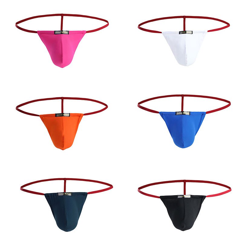 Mens Sexy Thongs Bikini Underwear T-Tack Thong G String Homme Jockstrap Men's Briefs Male Sexy U Pou