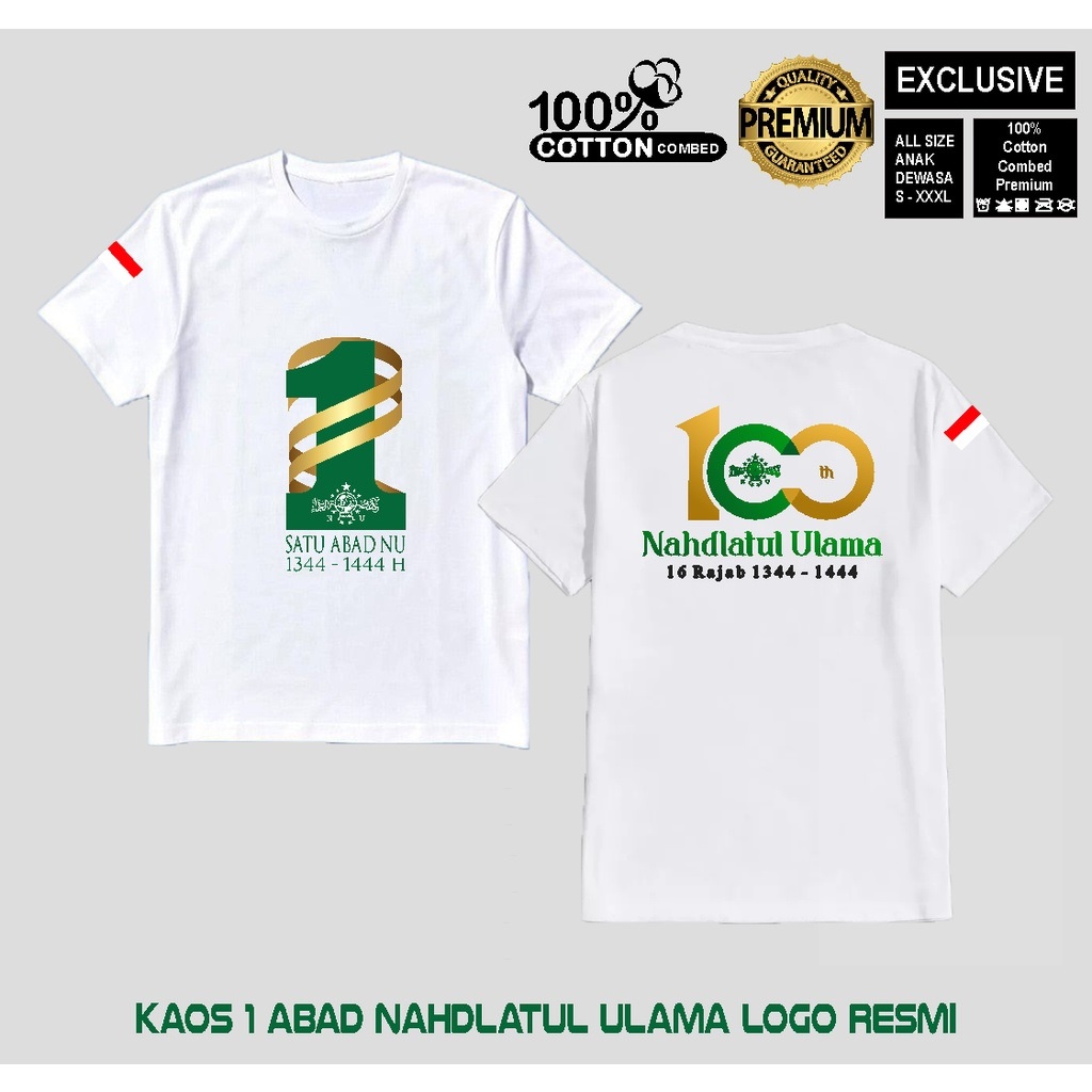 KAOS SABLON 1 ABAD NU COTTON COMBED 30S ASLI