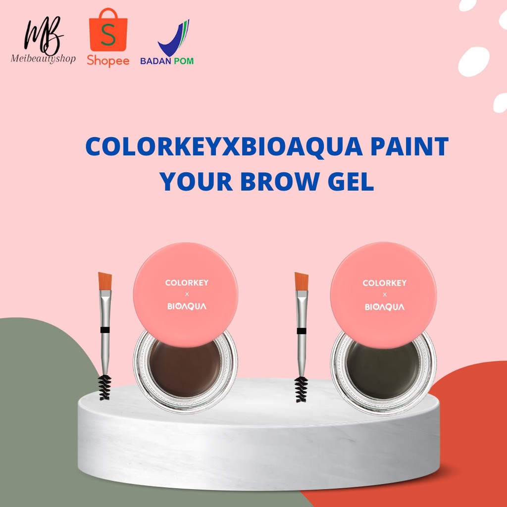 BIOAQUA COLORKEY Eyebrow Gel Make Up Eyebrow Pomade Cream Alis Waterproof Tahan air dan keringat