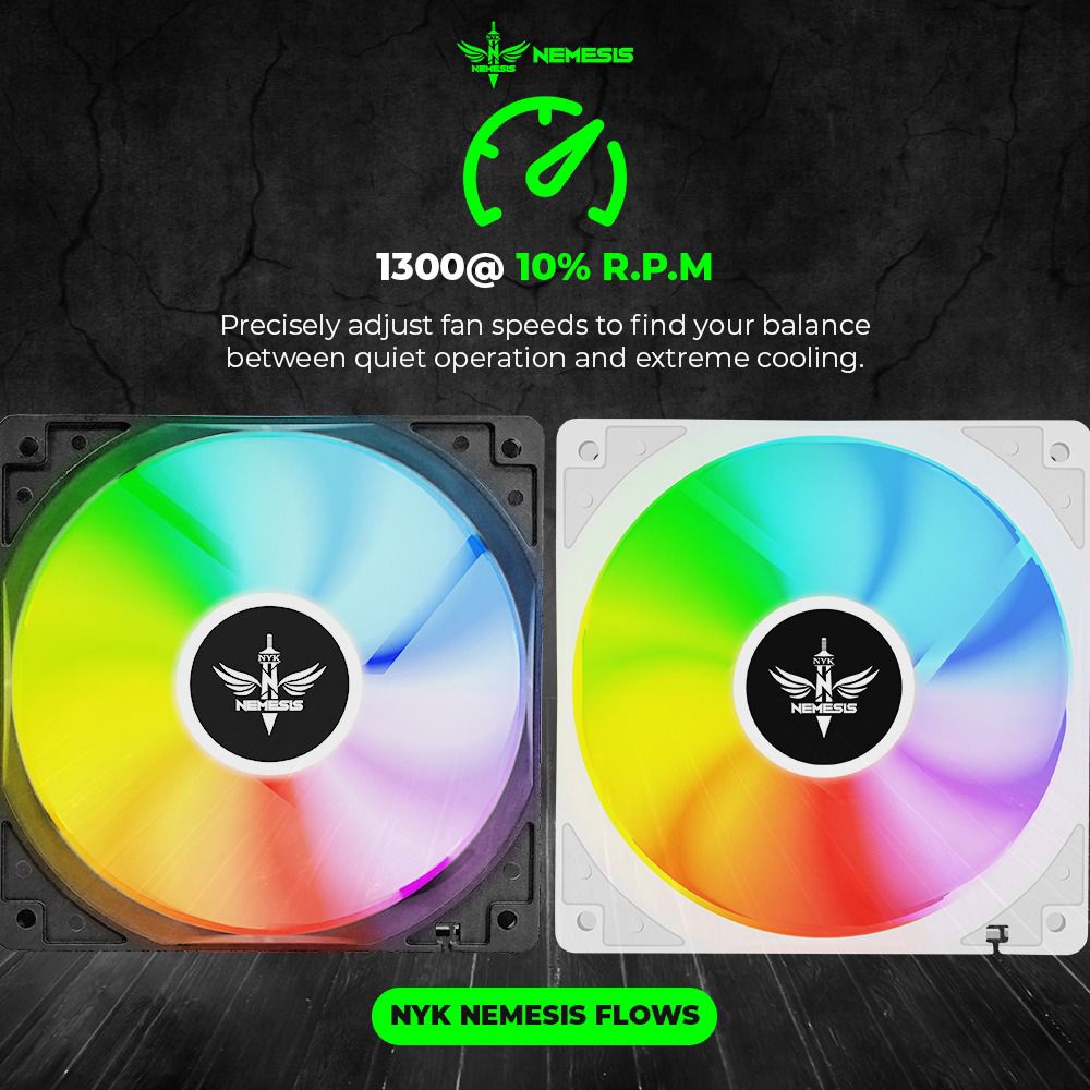 NYK Nemesis Flows Fan Casing 12Cm RGB - CPU Cooler 12Cm RGB