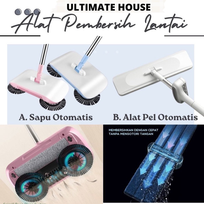 ALAT PEL SAPU OTOMATIS CLEAR MOP ALAT PEL PRAKTIS PEMBERSIH LANTAI
