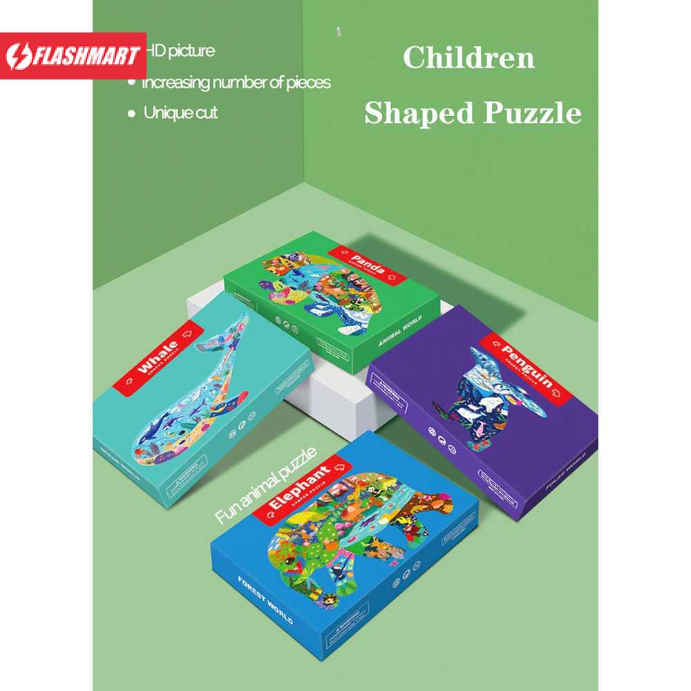 Flashmart Mainan Anak Montessori Puzzle Children Penguin 100 PCS - CH-02